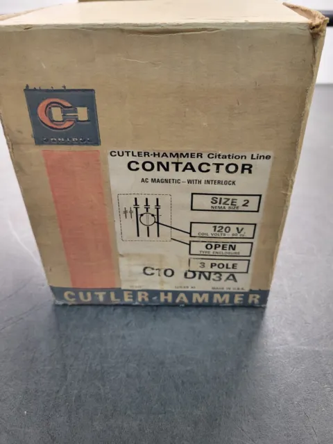 Cutler Hammer C10 DN3A Contactor.