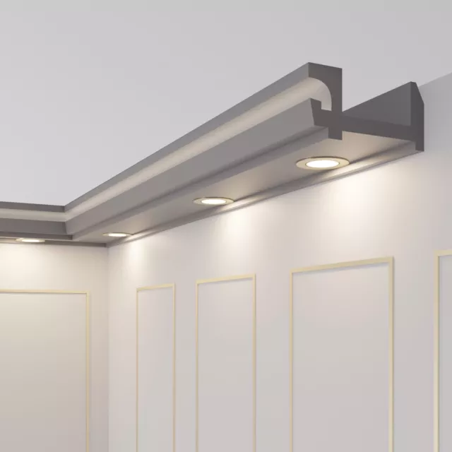 12 Metros LED Spots Luz Moldura de Estuco para Iluminación Indirecta XPS OL-50