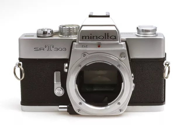 Minolta SLR Kamera SRT303 Gehäuse / Body silber #315724 - defekt -