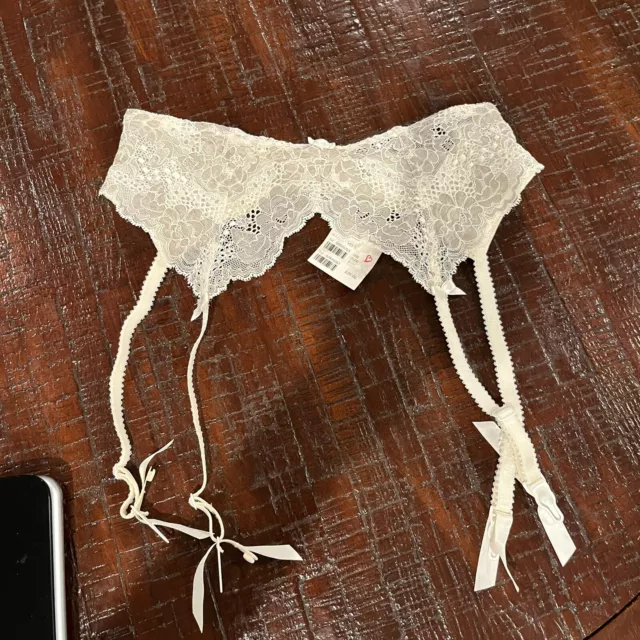 1969 DEADSTOCK Vintage Victoria’s Secret satin lace garter size Large NWT