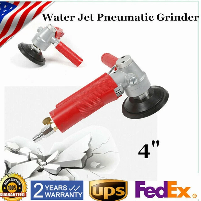 4inch Water Jet Pneumatic Grinder Marble Jade Stone Air Polisher Sander New
