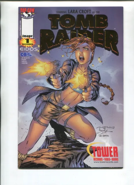 Tomb Raider 1 Vf Gold Foil Tower Records Variant Eidos Top Cow 1999! Lara Croft!