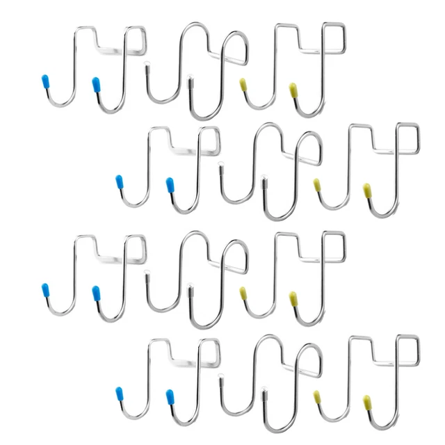 12 Pcs Acciaio Inossidabile Gancio Doppio Tipo Appendiabiti Per Armadio