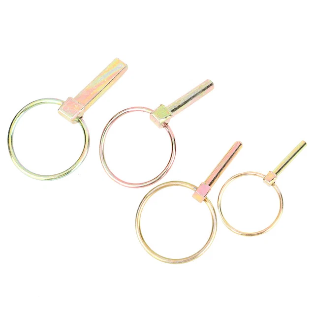 50Pcs Lynch Pin Assortment Kit Steel Annular Safety Pin For Farm Tractor Trailer