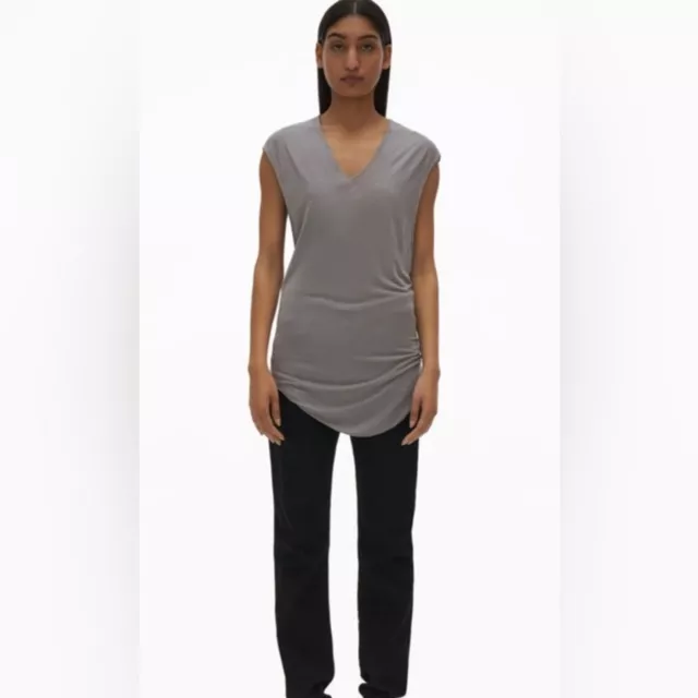 Helmut Lang twisted back top in grey NWT RRP US $150