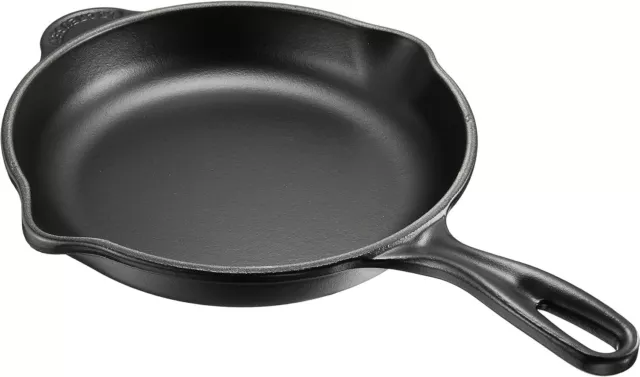 Le Creuset Round Skillet Matt Black Cast Iron 20124 20cm NEW in Box