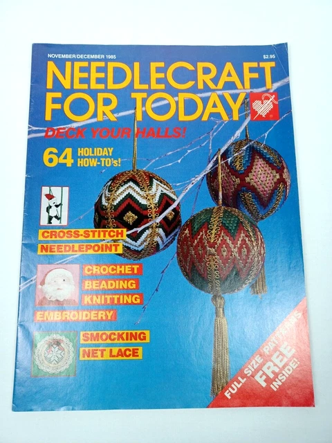 Needlecraft for Today Magazine Christmas Crochet Cross Stitch Nov/Dec 1985