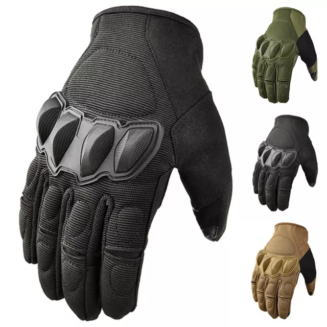 Tactical Gloves Touchscreen Hard Knuckles Motorcycle Army Military Work Training