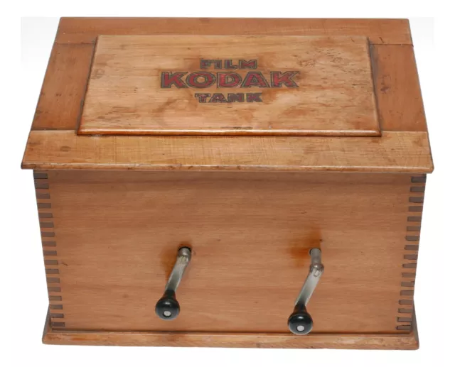 Kodak Film Tank Vintage Wood Home Development Dark Room Box