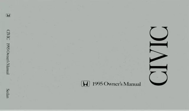 1995 Honda Civic Sedan Owners Manual User Guide Reference Operator Book Fuses