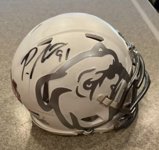 Signed Preston Smith #91 Mississippi State Bulldogs Mini Helmet PSA DNA Packers