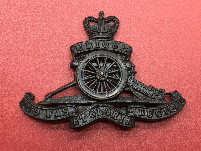 ORIGINAL BRITISH ARMY Officers Bronze Royal Artillery Cap Badge £9.99 ...