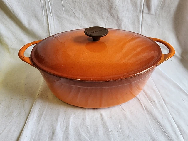 Jolie petite cocotte Le Creuset Orange vintage année 70