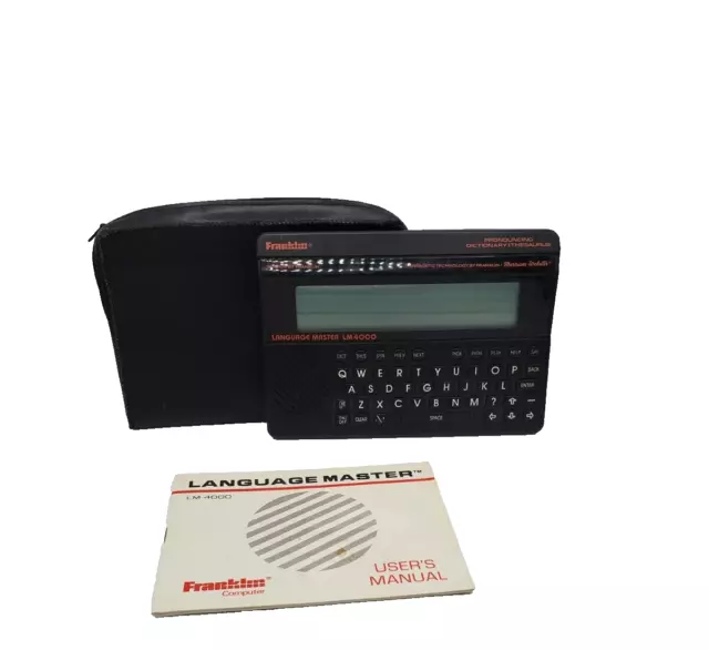 Franklin Language Master LM4000 Talking Pronouncing Dictionary Thesaurus (I-1)