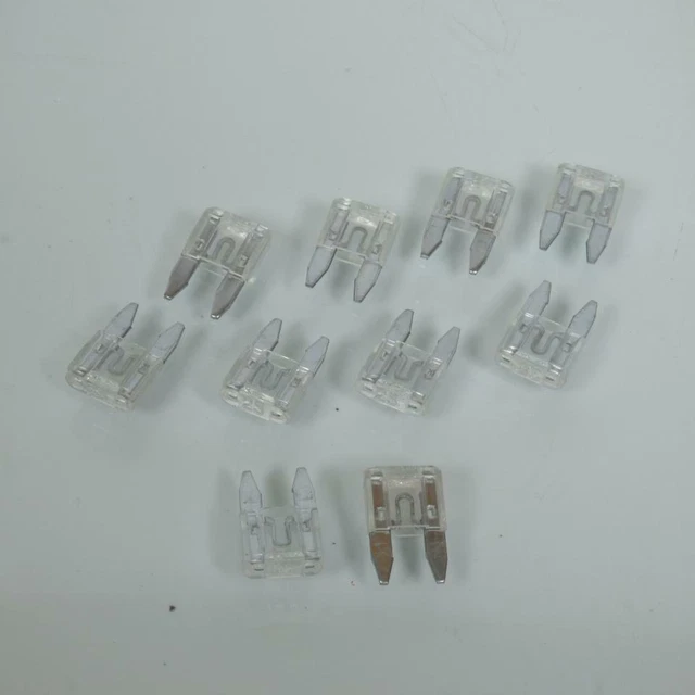 Lot de 10 mini fusible 11x16x4mm plat enfichable de 25A pour moto scooter auto