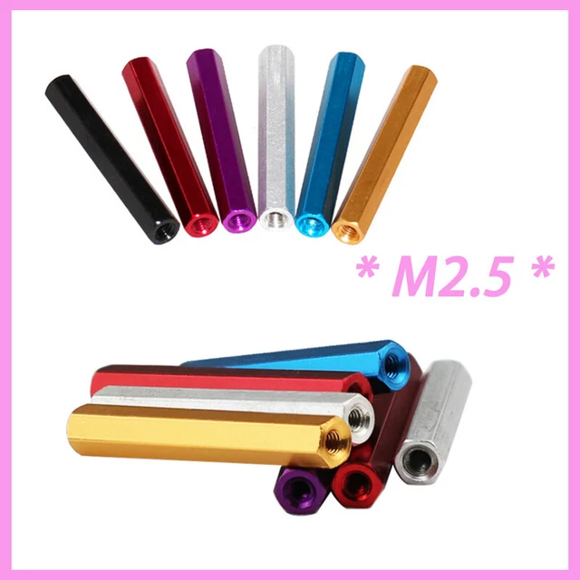 M2.5 Female - Female Standoff Threaded Spacers Hex Hexagonal Aluminum 6mm - 60mm