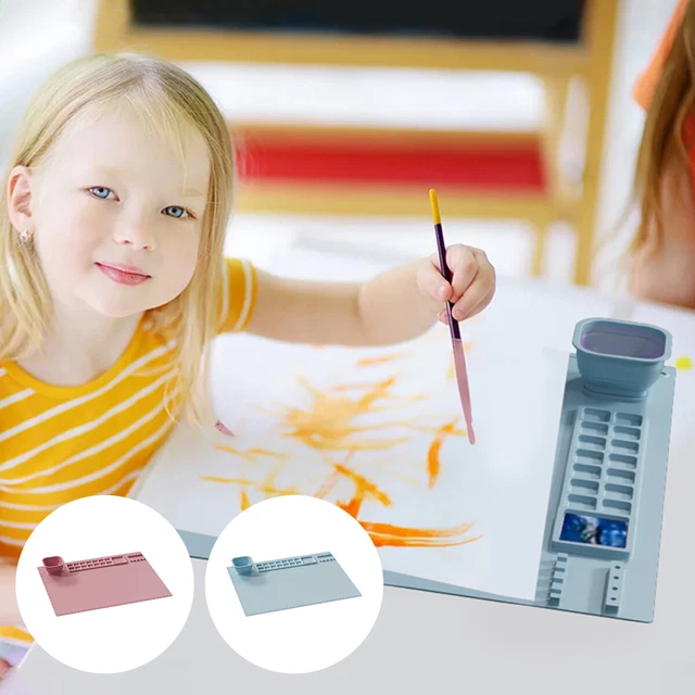 Silicone Craft Mat Silicone Painting Sheet with Palette Cup Tool Holder daFez .W