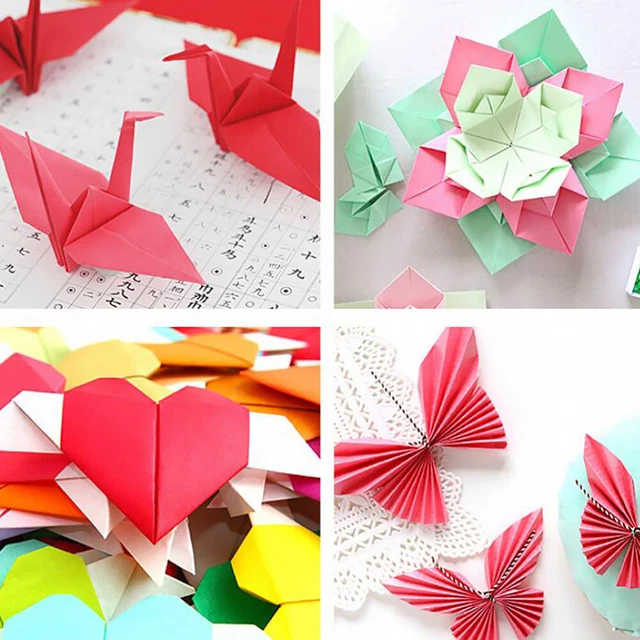 200pcs Kran Papier Origami Papier Kunst Projekte Kinder Quadrat Falten Papier 8