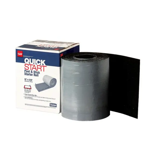 33 Lin. Ft Peel and Stick Roofing Starter Shingle Roll Strong Deck-Side Adhesive