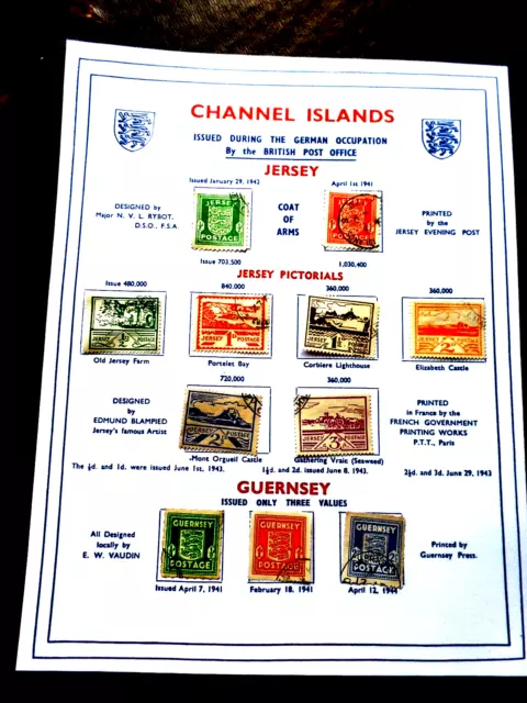 Channel Islands complete set of German Occupation stamps 1941-43 used