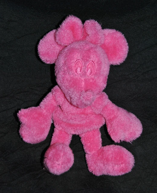 Peluche Doudou Souris Minnie DISNEY NICOTOY Simba Tout Rose Robe 20 cm Etat NEUF