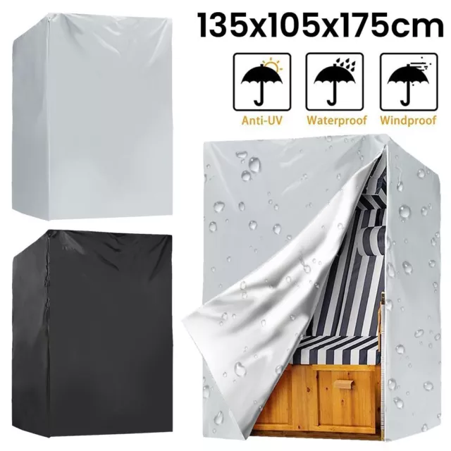 Premium Strandkorb Schutzhülle XL Abdeckhaube mit Reißverschluss Strandkorbhülle