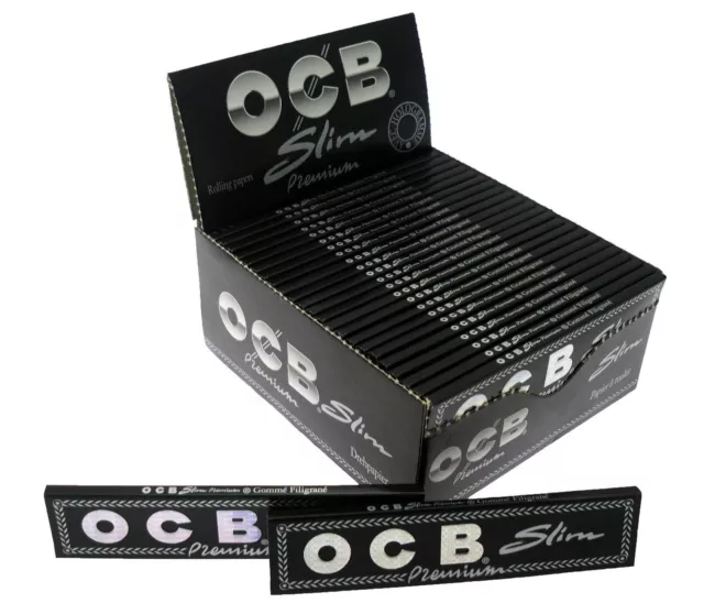 OCB premium Slim, 50 libritos papel de liar fino tamaño king size