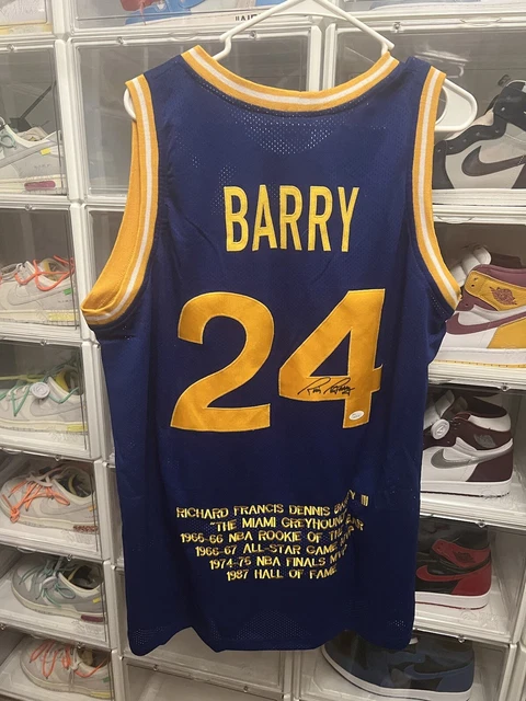 Rick Barry Autographed Signed Golden State Warriors Jersey COA JSA