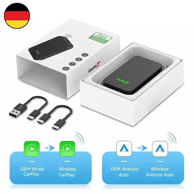 Carlin Kit 5,0 2Air Wireless Carplay Android Auto Wireless Adapter Spotify Für M