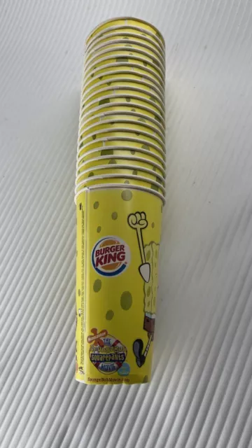 Spongebob SquarePants Movie Burger King Wax Paper Cups 2004 3