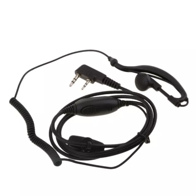 Earhook Headphone Talkies Headset with PTT Mic 2Pin Black