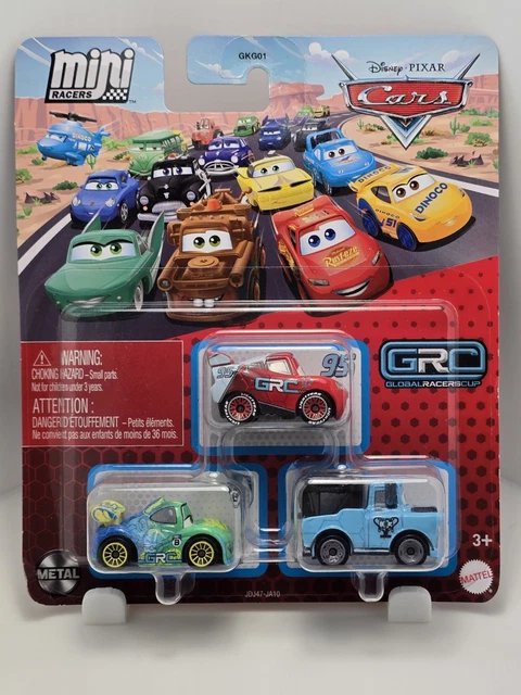 DISNEY CARS MINI Racers 3 Pack-Grc Mater, Grc Lmq And Carla Veloso-New ...