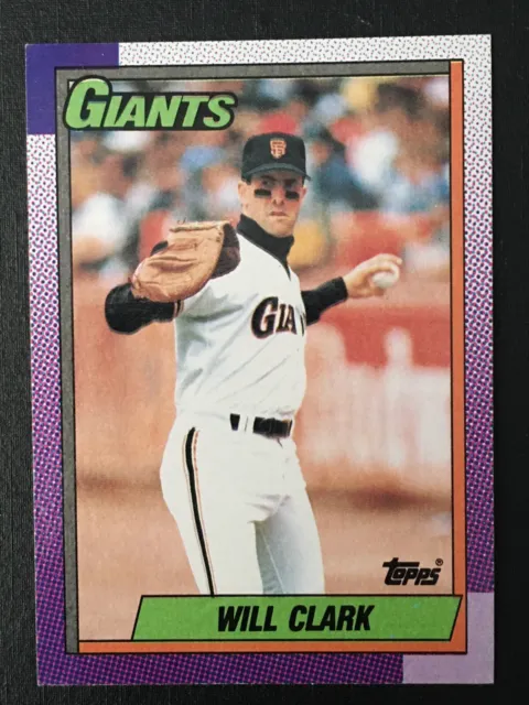 1990 Topps Will CLARK 5X ERROR “Double Print”Baseball Card 1Of1 **RaRe**