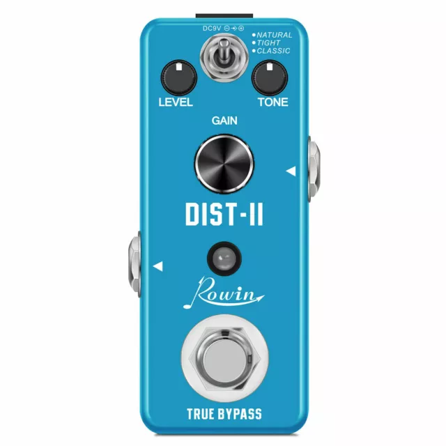 Rowin Distortion II Guitar Effect Pedal Mini Analog Solo true Bypass Pedal ✅New