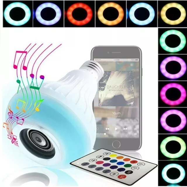 E27 6W LED Musica Lampadina smart Home Casa Intelligente Speaker Colorful RGB