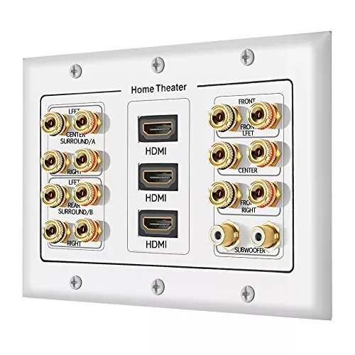 for 7 Speakers 3 Gang 7.2 Surround Sound Distribution Home Theater Copper Banana