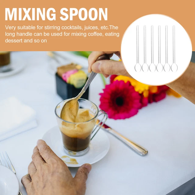 12 pcs  Spoons Glass Stirring Spoon Coffee Mixing Scoop