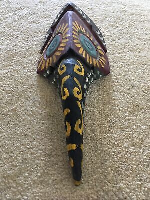 Vintage Antique African Mask Wood Carved Bird Like Hand Made Tribal Art