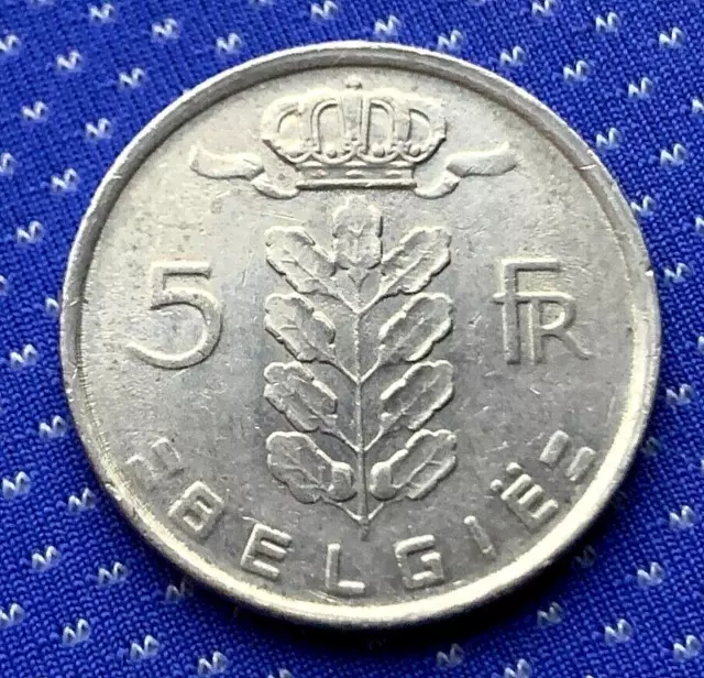 1978 Belgium 5 Francs Coin    Dutch text      #X383