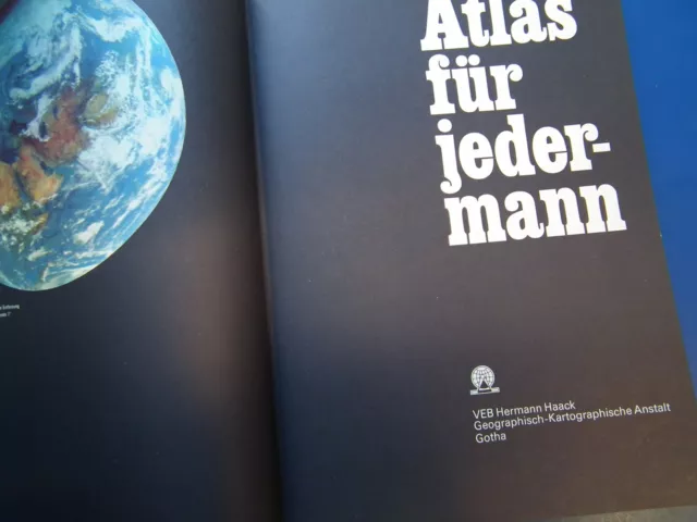 DDR Atlas-Atlas für jedermann original VEB Hermann Haack Gotha Großformat top Zu 3