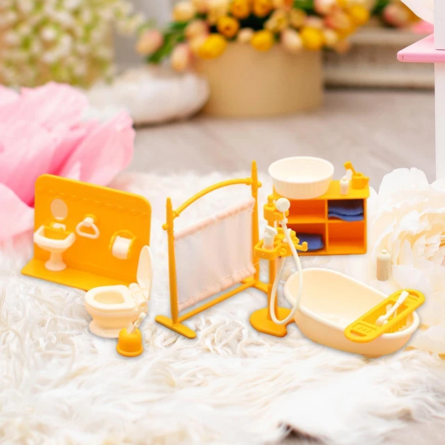 Salle De Bain Miniature De Poupée – Jouet Ancien NIL Création – Pièce De Collection