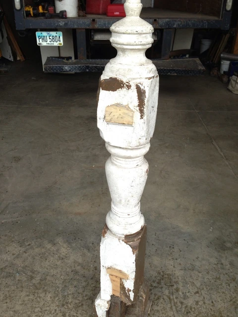 Antique Wooden Newell Post Turn-Of-The-Century 2