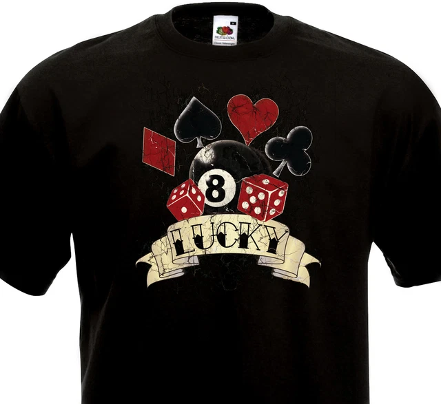 Totenkopf T-Shirt Rock'n'Roll T-shirt As De Pique & Skull 13 Lucky Rock'n'Roll Rockabilly Punk Damen