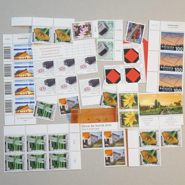 Postfrische Briefmarken Schweiz im Wert von 31 Schweizer Franken (104)