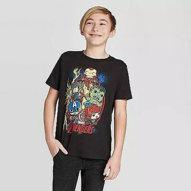 Funko Boys Marvel The Avengers Iron Man T-Shirt with Mini Funko POP! Size Medium