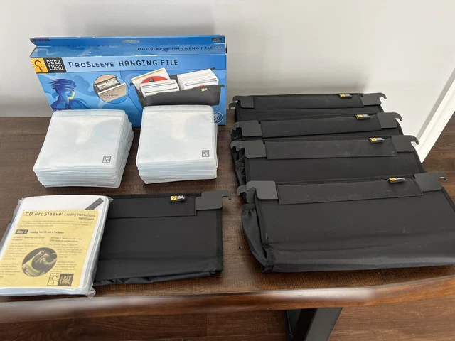 5 Case Logic ProSleeve Hanging File Drawer Expand Storage Case + 143 CD Sleeves