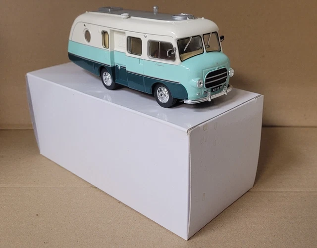 Miniature IXO 1/43 - Camping-car Citroën HY Currus 1972 - Métal Blanc - Neuf