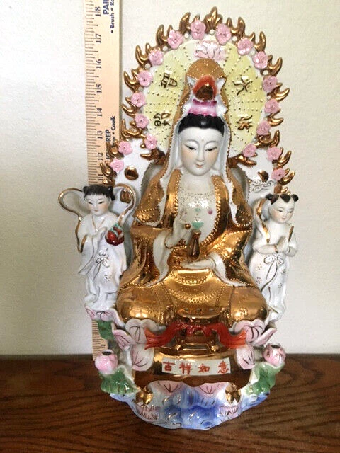 asian antiques porcelain, Statues & Figures, Kwan-yin, alter, temple, post 1970