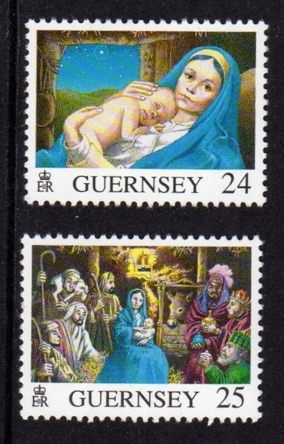 Guernsey SG 728/9 Christmas 1996 MNH combined postage offered