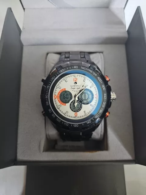 GLOBENFELD SUPER SPORT Mens Limited Edition Waterproof Watch In Box 35.00 PicClick UK